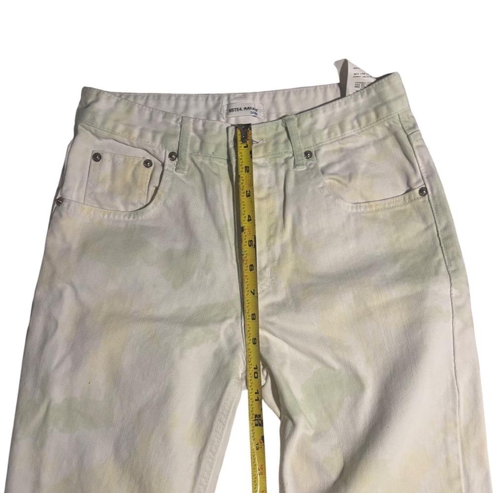 Sister Market Denim Pants Women's M – Tie Dye Wash, 100% Cotton, Made in Korea - Picture 4 of 16